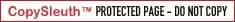 DMCA copyright protection monitored by CopySleuth™