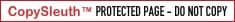 DMCA copyright protection monitored by CopySleuth™